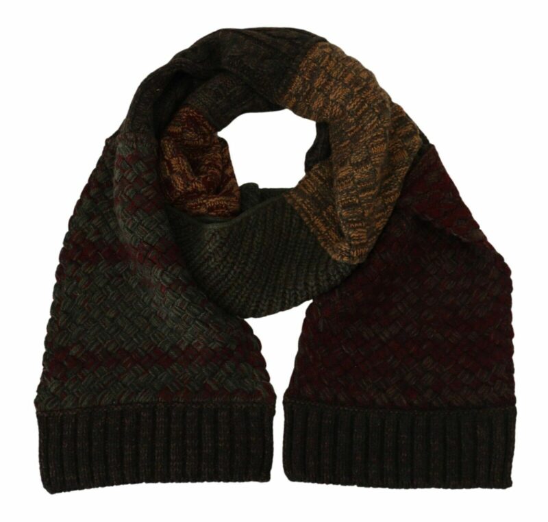 Dolce & Gabbana Elegant Cashmere-Wool Blend Men's Scarf - Image 4