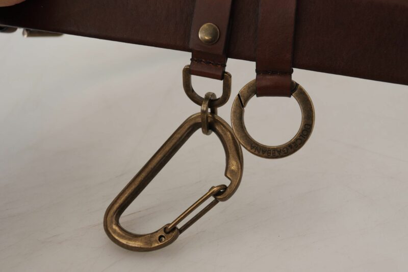 Dolce & Gabbana Elegant Brown Leather Belt with Metal Buckle - Image 8