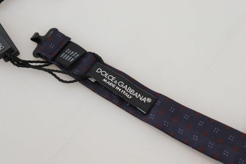 Dolce & Gabbana Elegant Silk Patterned Bow Tie - Image 4