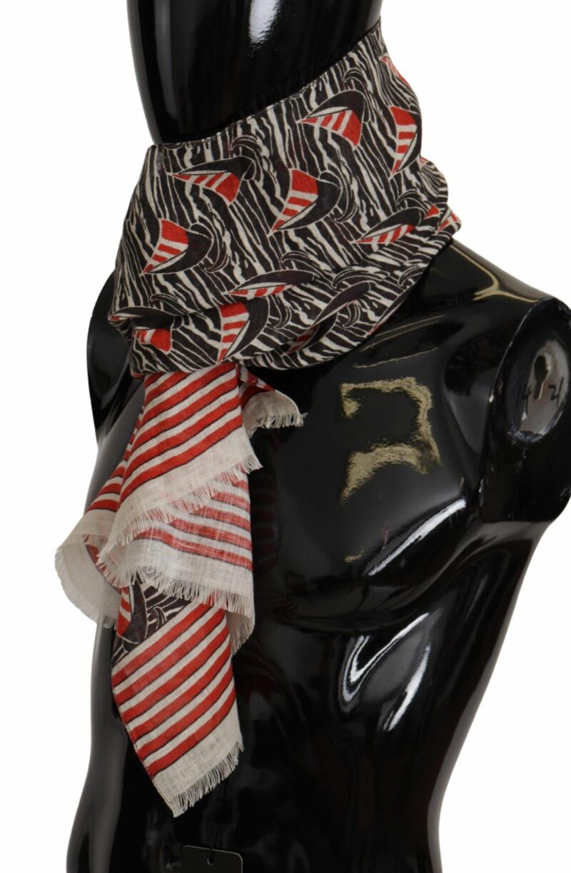Dolce & Gabbana Elegant Striped Linen Men's Scarf - Image 4