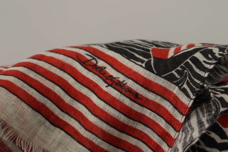Dolce & Gabbana Elegant Striped Linen Men's Scarf - Image 6
