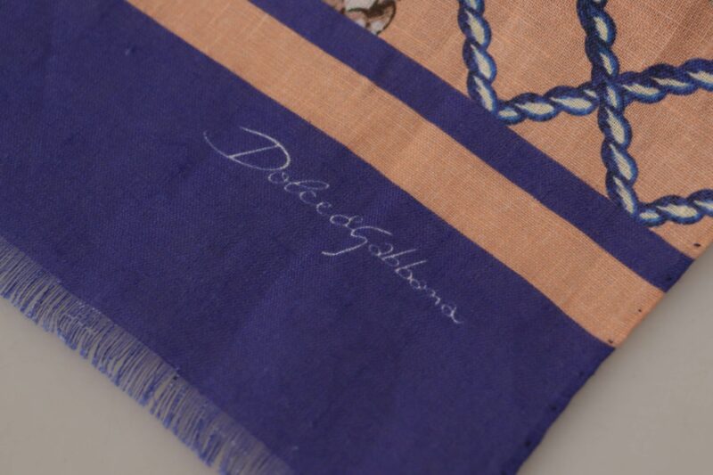 Dolce & Gabbana Multicolor Seashell Linen Scarf for Men - Image 6