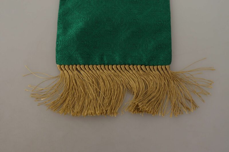 Dolce & Gabbana Elegant Green Silk Blend Men's Scarf - Image 8