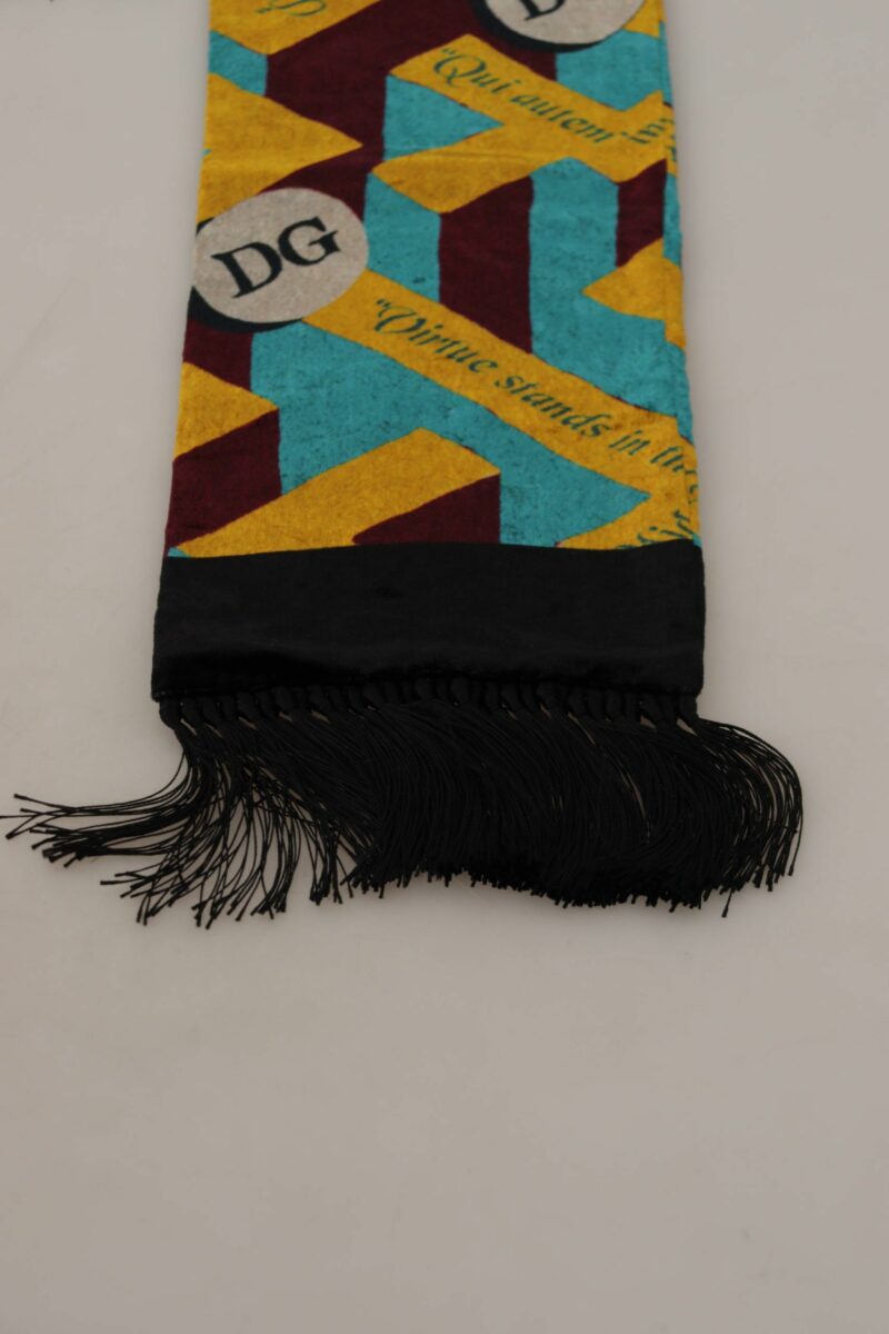 Dolce & Gabbana Elegant Multicolor Silk Blend Men's Scarf - Image 3