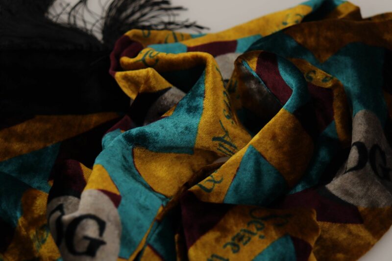Dolce & Gabbana Elegant Multicolor Silk Blend Men's Scarf - Image 6