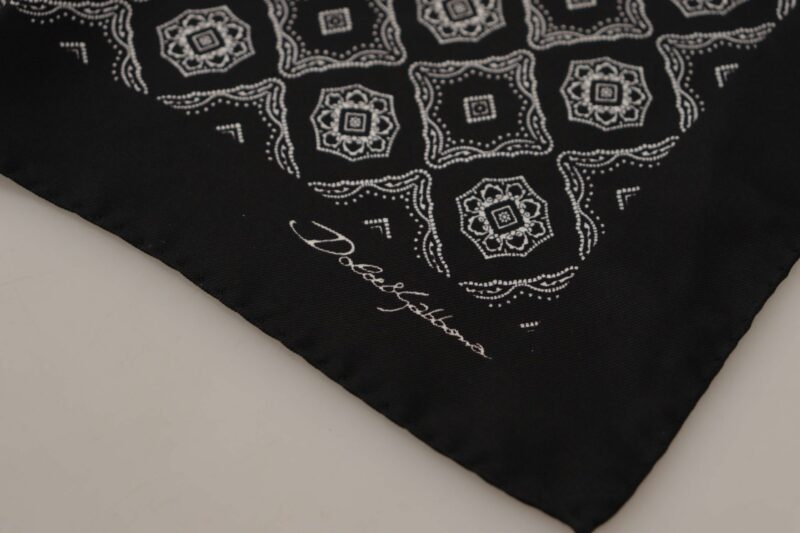Dolce & Gabbana Elegant Geometric Silk Square Scarf - Image 2