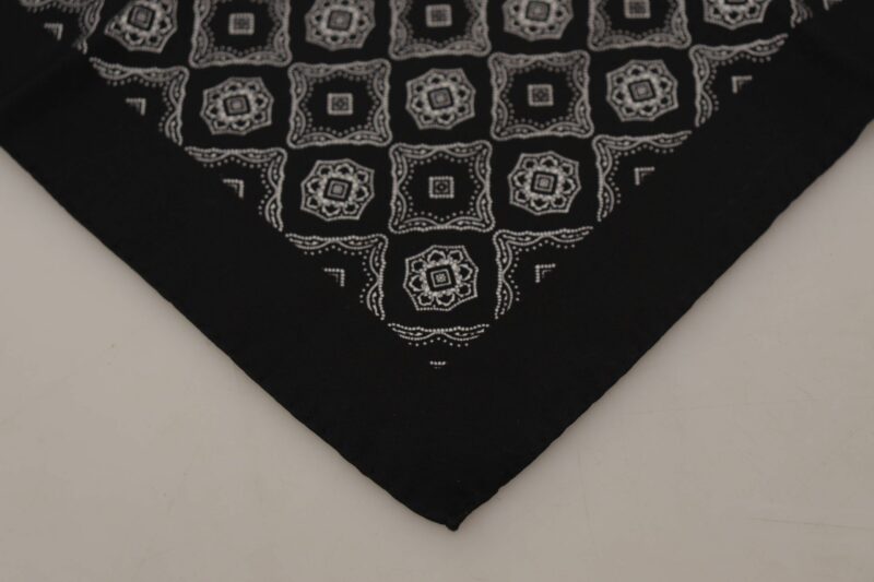 Dolce & Gabbana Elegant Geometric Silk Square Scarf - Image 3