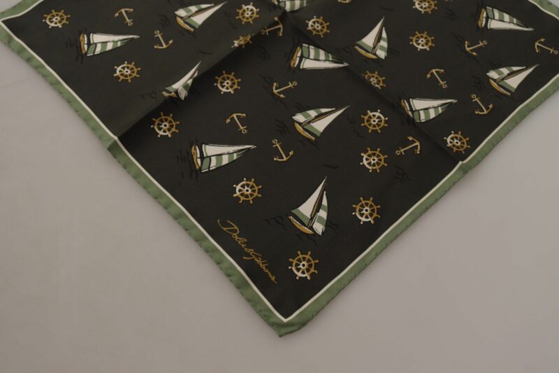 Dolce & Gabbana Elegant Multicolor Silk Men's Square Scarf - Image 2