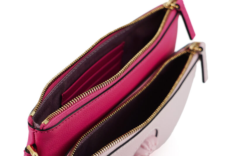 Versace Elegant Pink Leather Pouch Clutch - Image 6