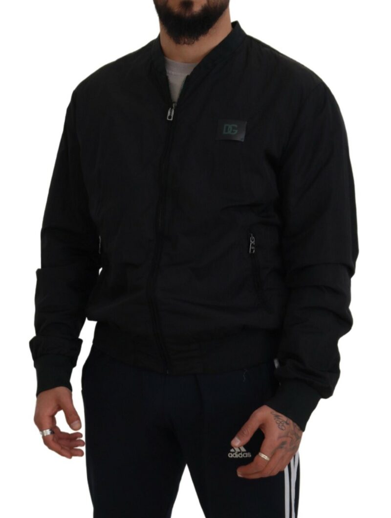 Dolce & Gabbana Elegant Black Bomber Jacket - Image 5