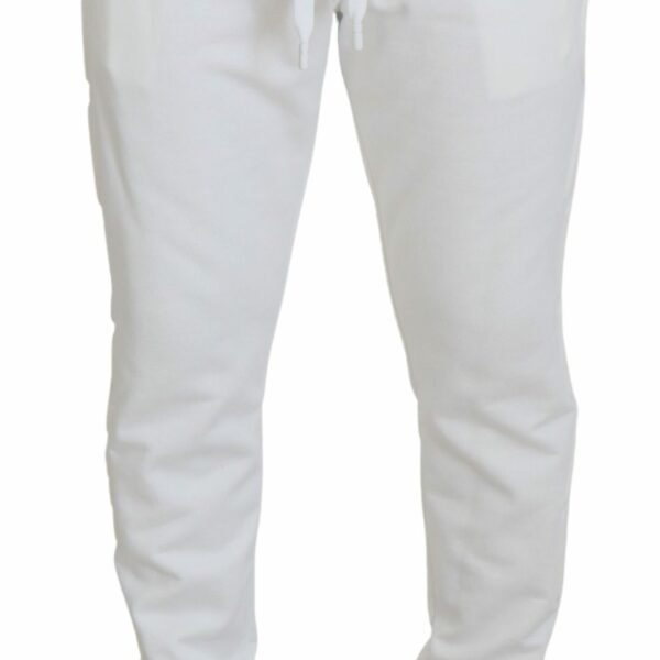 Dolce & Gabbana Elegant White Cotton Sweatpants
