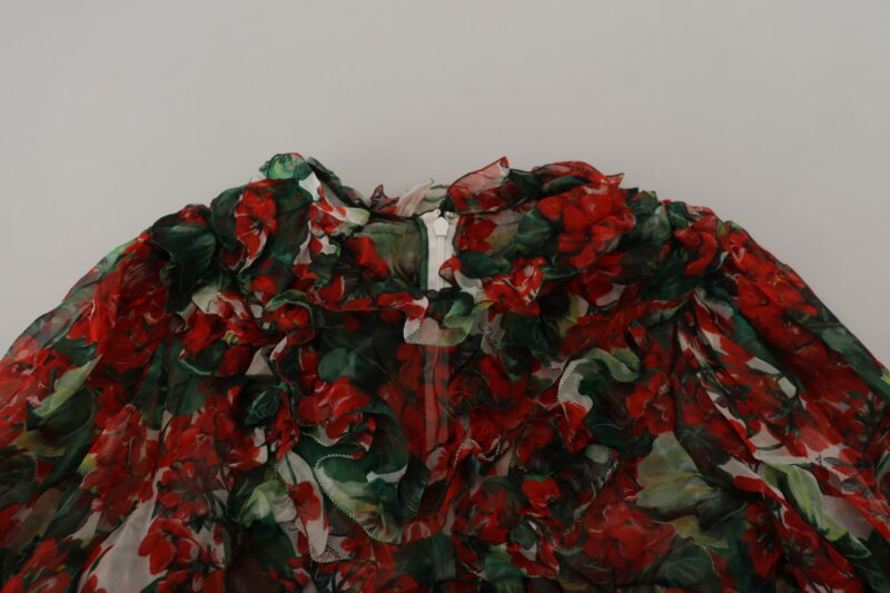 Dolce & Gabbana Elegant Multicolor A-Line Silk Dress - Image 5