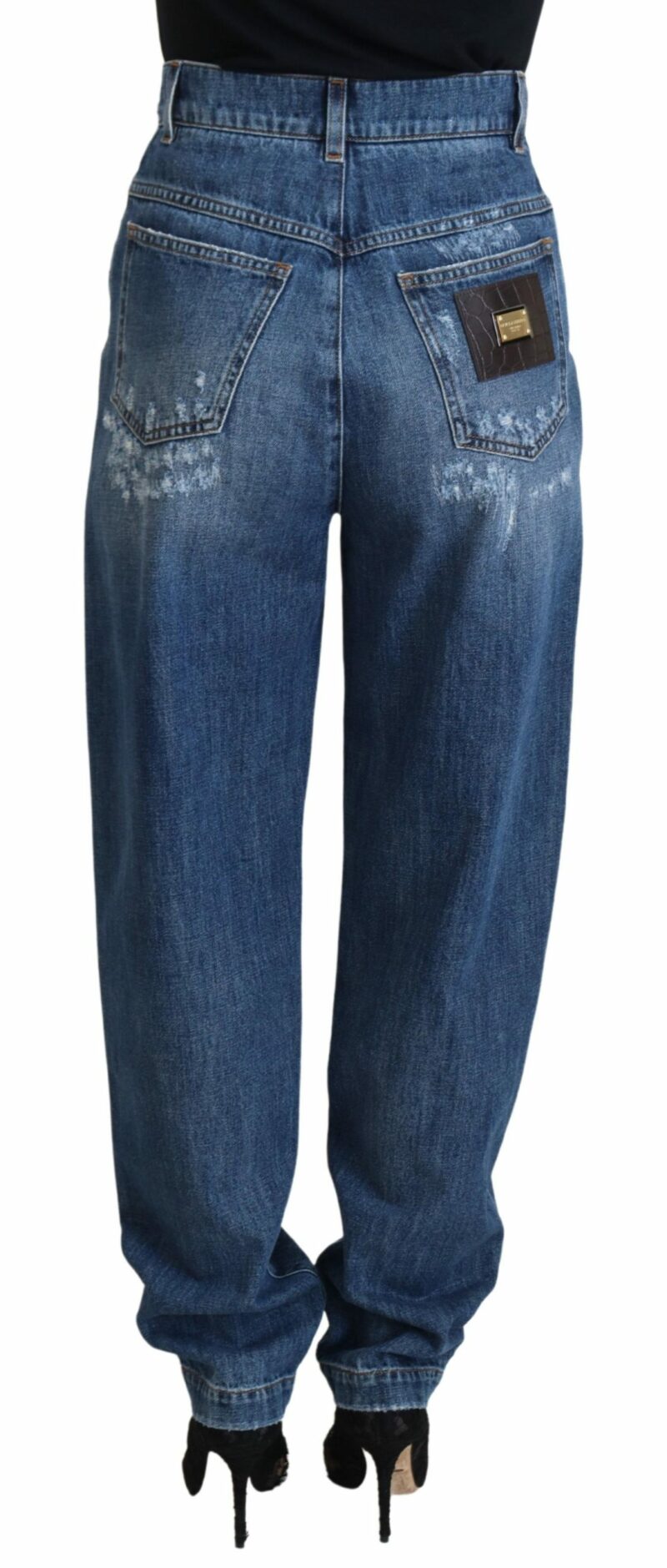 Dolce & Gabbana Elegant Tattered Denim Jeans - Image 3