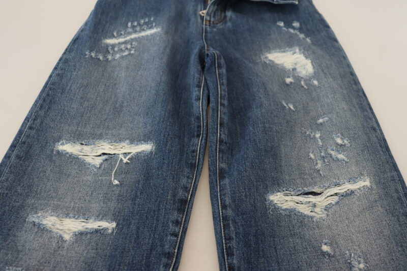 Dolce & Gabbana Elegant Tattered Denim Jeans - Image 5