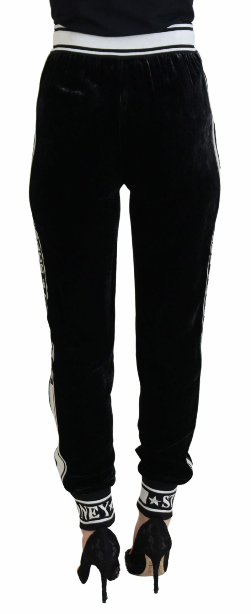 Dolce & Gabbana Elegant Velvet Pants - Timeless Black Luxury - Image 3