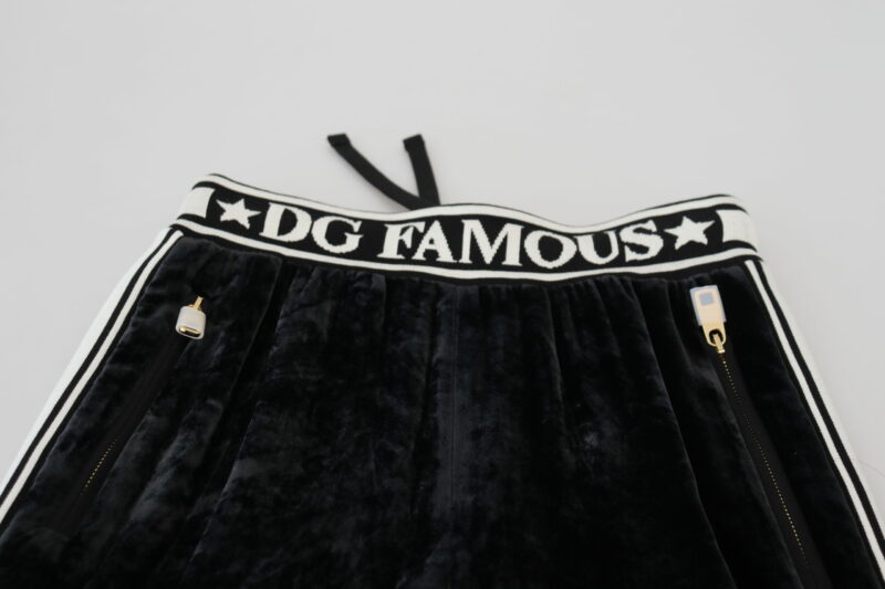 Dolce & Gabbana Elegant Velvet Pants - Timeless Black Luxury - Image 4