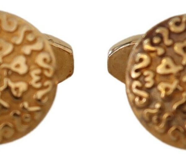 Dolce & Gabbana Elegant Gold Plated Brass Men's Cufflinks