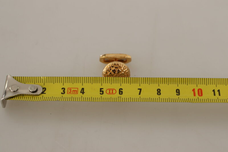 Dolce & Gabbana Elegant Gold Plated Brass Men's Cufflinks - Image 6
