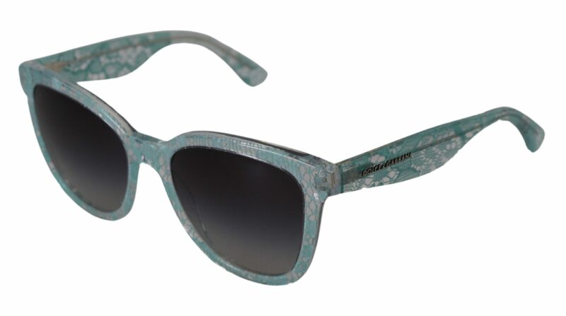 Dolce & Gabbana Sicilian Lace Crystal-Infused Sunglasses - Image 3