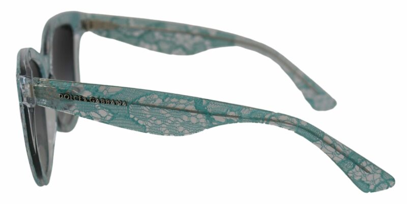 Dolce & Gabbana Sicilian Lace Crystal-Infused Sunglasses - Image 4