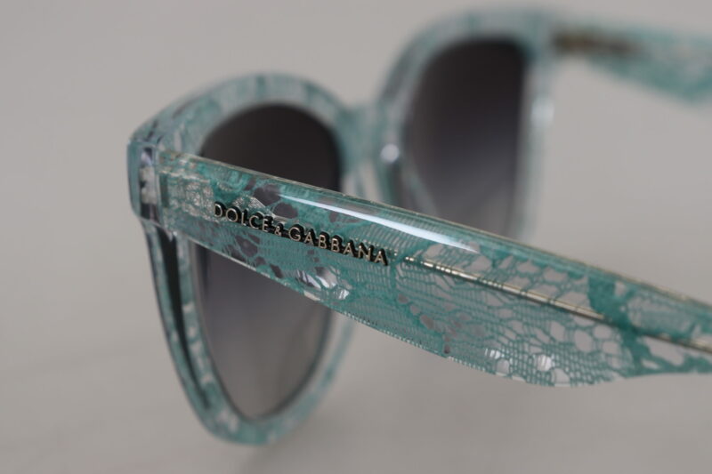 Dolce & Gabbana Sicilian Lace Crystal-Infused Sunglasses - Image 8