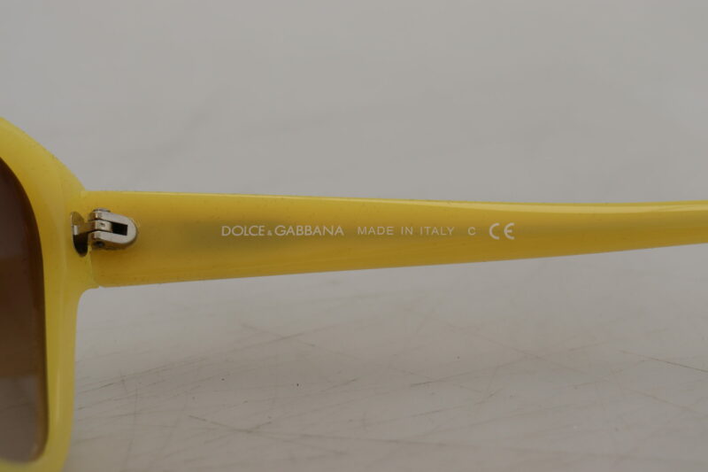 Dolce & Gabbana Chic Yellow Acetate Gradient Sunglasses - Image 6
