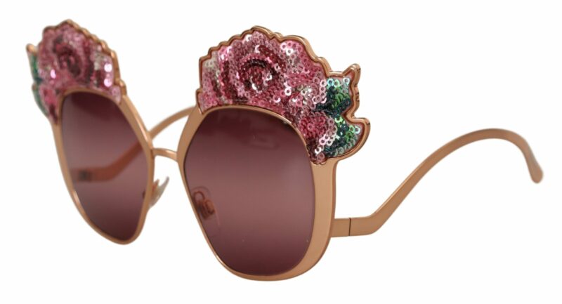 Dolce & Gabbana Chic Rose Sequin Embroidered Sunglasses - Image 2