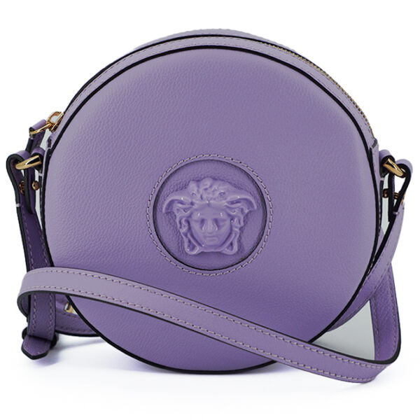 Versace Elegant Purple Round Shoulder Bag