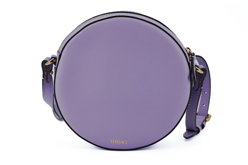 Versace Elegant Purple Round Shoulder Bag - Image 2