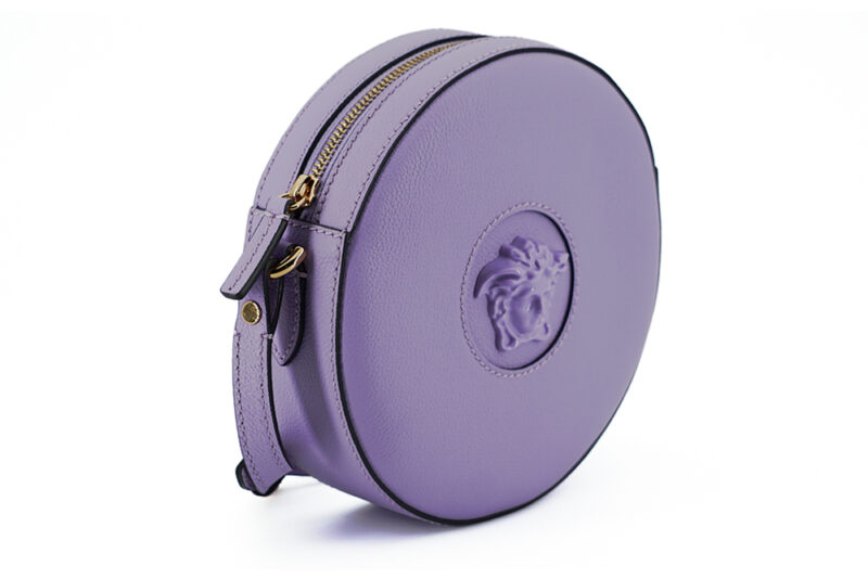 Versace Elegant Purple Round Shoulder Bag - Image 3