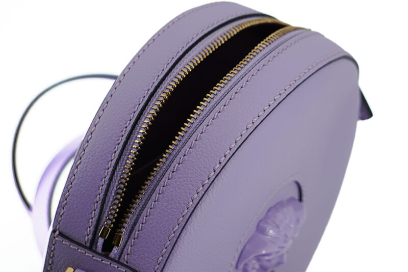 Versace Elegant Purple Round Shoulder Bag - Image 5