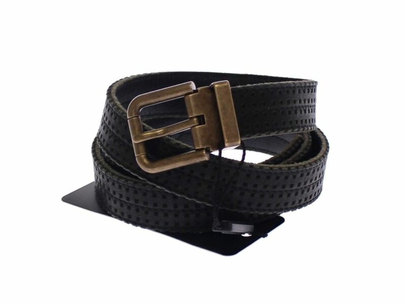 Dolce & Gabbana Elegant Blue Leather-Cotton Blend Men's Belt - Image 4