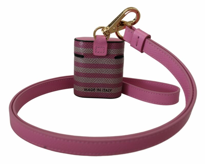 Dolce & Gabbana Chic Leather AirPods Case in Pink - Image 2