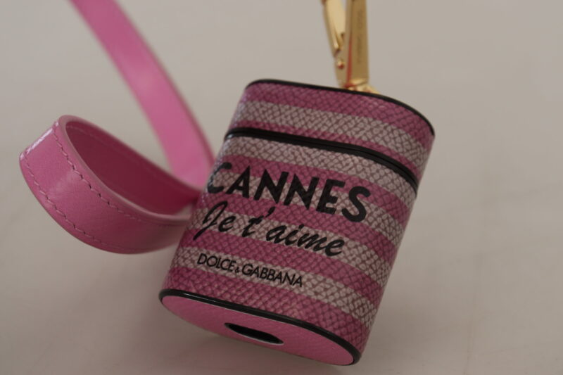 Dolce & Gabbana Chic Leather AirPods Case in Pink - Image 4