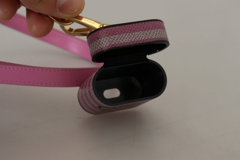 Dolce & Gabbana Chic Leather AirPods Case in Pink - Image 5