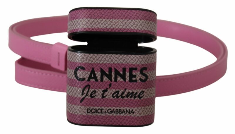 Dolce & Gabbana Chic Leather AirPods Case in Pink - Image 6