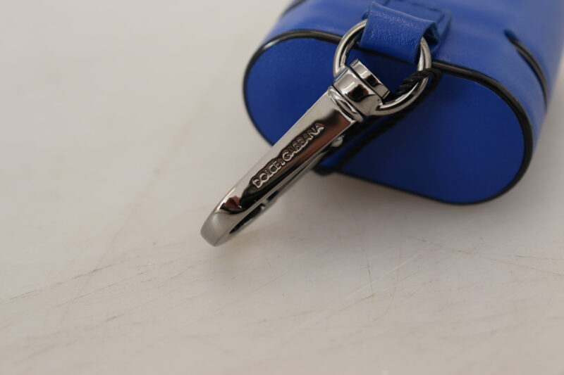 Dolce & Gabbana Elegant Blue Leather Airpods Case - Image 6