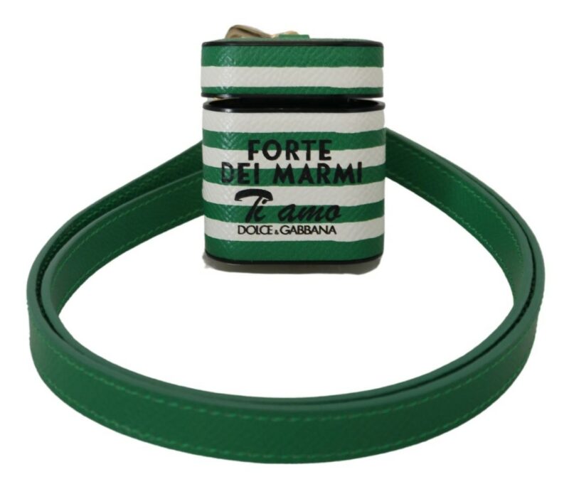 Dolce & Gabbana Elegant Leather Airpods Case - Lush Green - Image 3