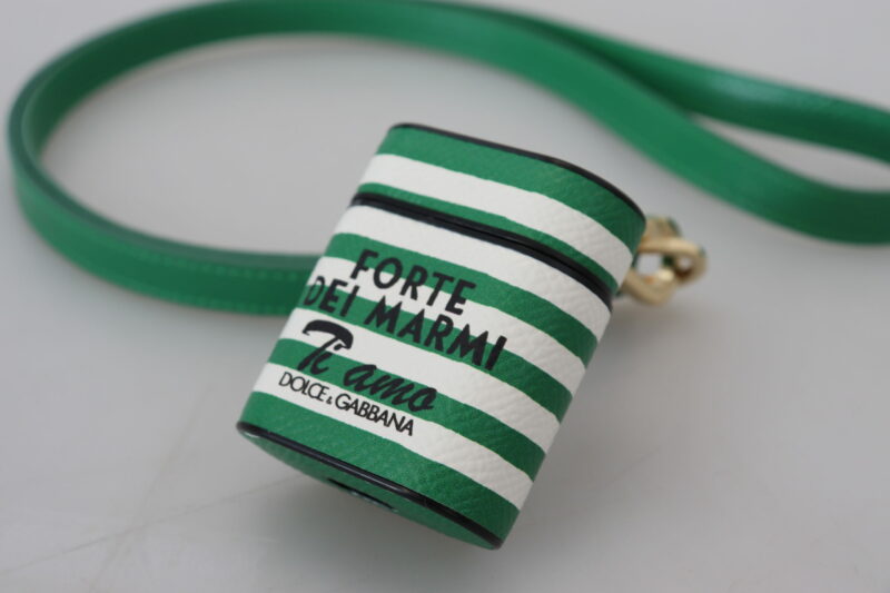 Dolce & Gabbana Elegant Leather Airpods Case - Lush Green - Image 4