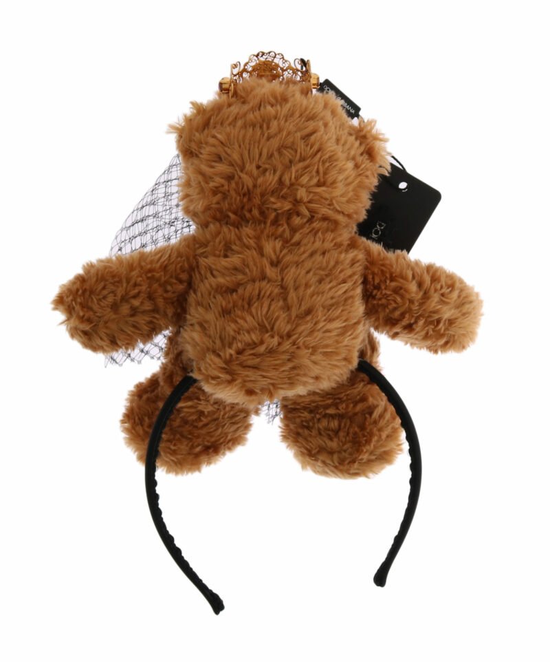 Dolce & Gabbana Teddy Bear Crystal Crown Hair Band - Image 2