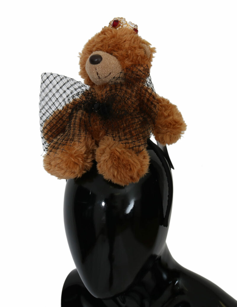 Dolce & Gabbana Teddy Bear Crystal Crown Hair Band - Image 5