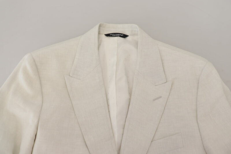 Dolce & Gabbana Elegant White Sicilia Single Breasted Blazer - Image 7