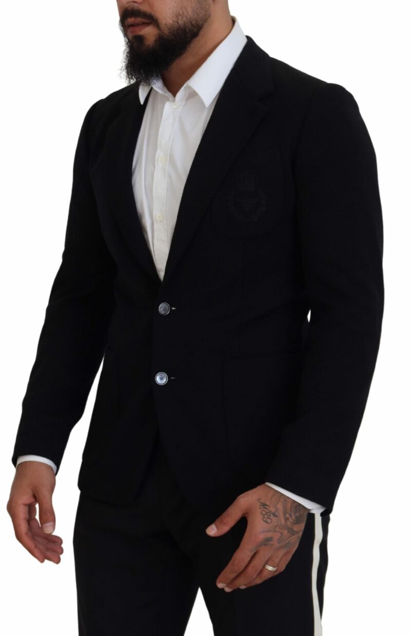 Dolce & Gabbana Elegant Single Breasted Black Wool Blazer - Image 2