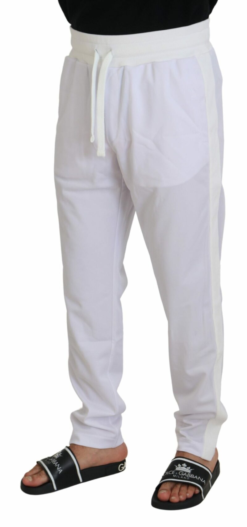 Dolce & Gabbana Elegant White Jogger Pants for Sophisticated Comfort - Image 2