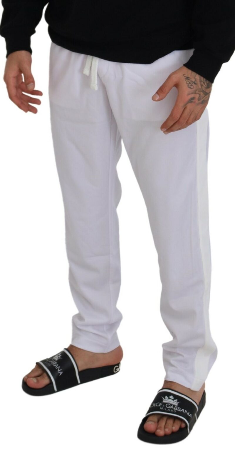Dolce & Gabbana Elegant White Jogger Pants for Sophisticated Comfort - Image 4