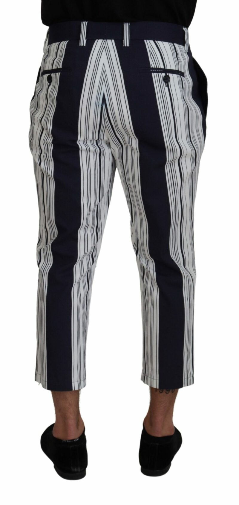 Dolce & Gabbana Elegant Striped Cotton Pants for Men - Image 3