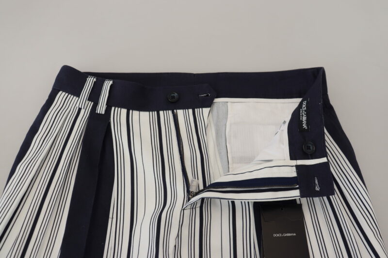 Dolce & Gabbana Elegant Striped Cotton Pants for Men - Image 5