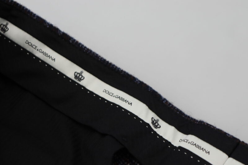 Dolce & Gabbana Elegant Gray Checkered Alpaca Blend Pants - Image 6
