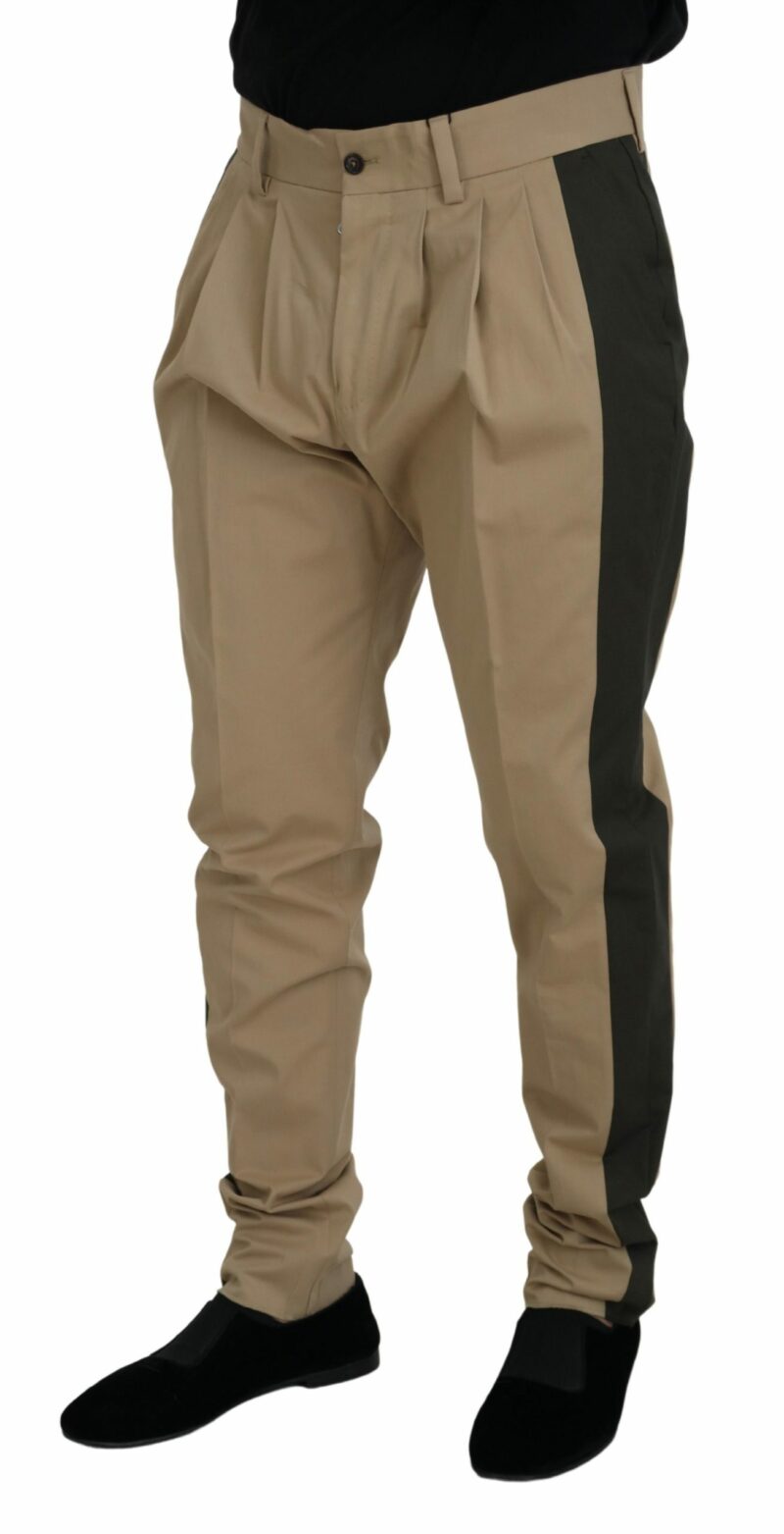 Dolce & Gabbana Elegant Bi-Color Cotton Stretch Pants - Image 2