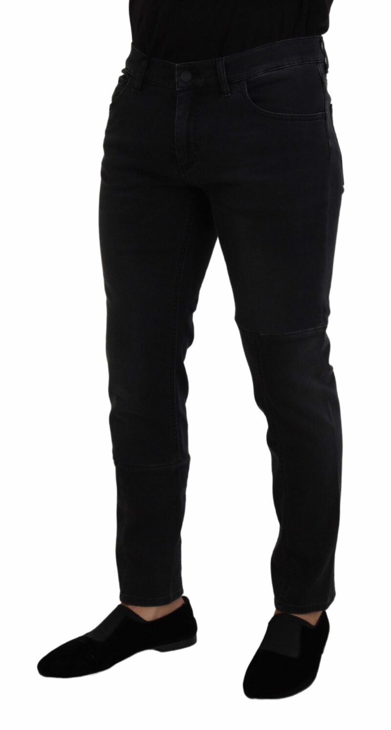 Dolce & Gabbana Sleek Black Cotton Blend Denim Pants - Image 2